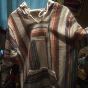 Rasta type striped large sweatshirt